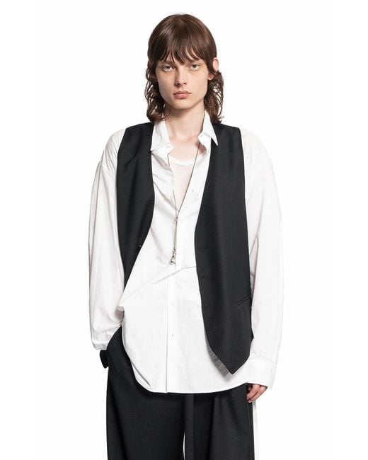 Ann Demeulemeester White Mark High Comfort Shirt for men