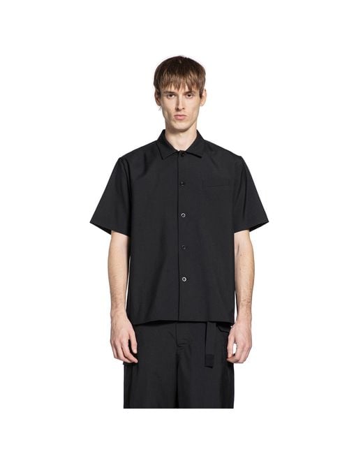 Sacai Black Suiting Shirt for men
