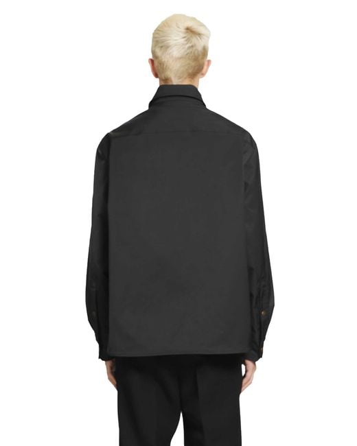 Valentino Black Vgold Nylon Shirt Jacket for men