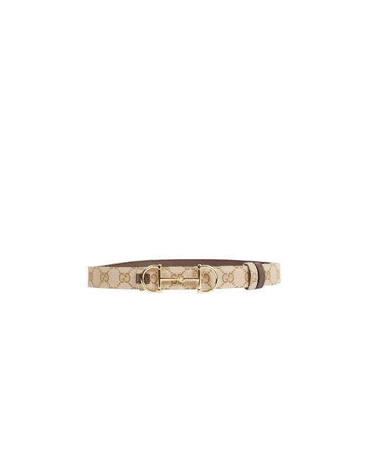 Gucci Natural Gg Canvas Horsebit Buckle