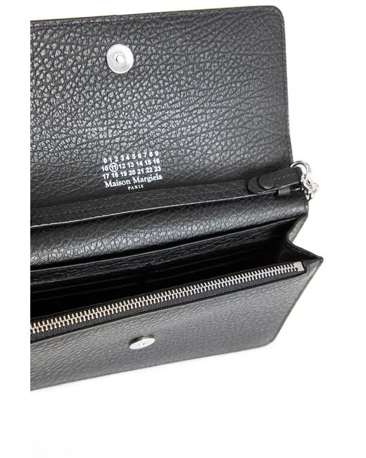 Maison Margiela Black Four Stitches Chain Wallet