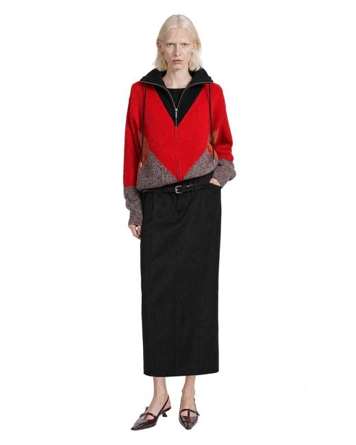 Marni Red 'M' Wool Cashmere Jacket