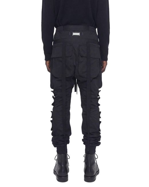 NVL-GARDE Blue Cargo Drop Crotch Cargo Pants for men