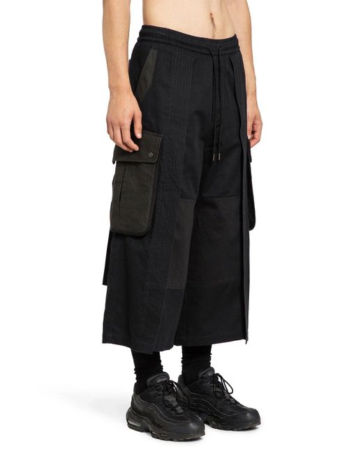 Maharishi Black M42 Hakama Cropped Track Pants for men