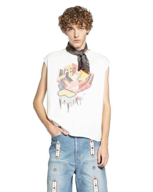 Kapital White 20/-Jersey Non -Sleeve Big T for men