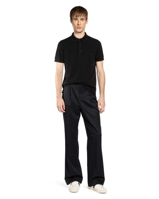 Tom Ford Black Cut And Sewn Shirt Sleeve Polo Shirt for men