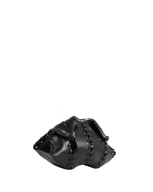 McQueen Black Manta Clutch