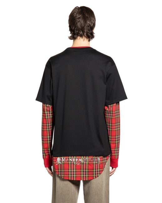 MASTERMIND WORLD Black Layered Skull T-Shirt for men