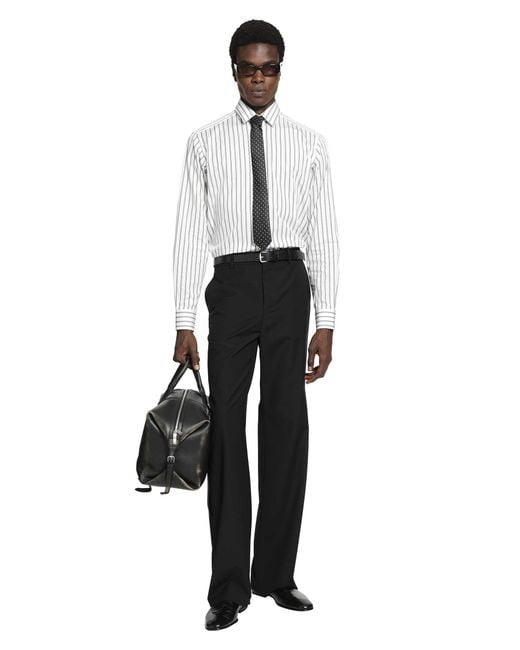 Tom Ford White Poplin Stripe Classic Shirt for men
