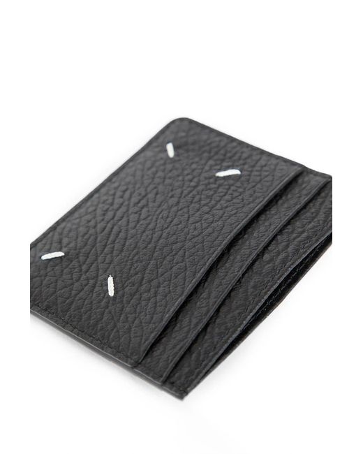 Maison Margiela Black Leather Card Holder for men