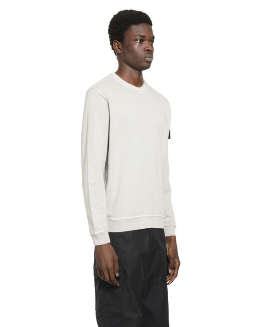 Stone Island White 6100034 Sweatshirt for men