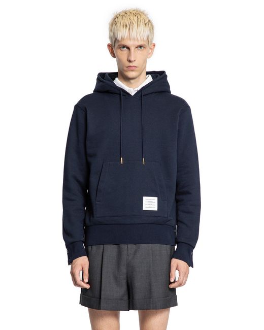 Thom Browne Blue Classic Loopback Rwb Hoodie for men