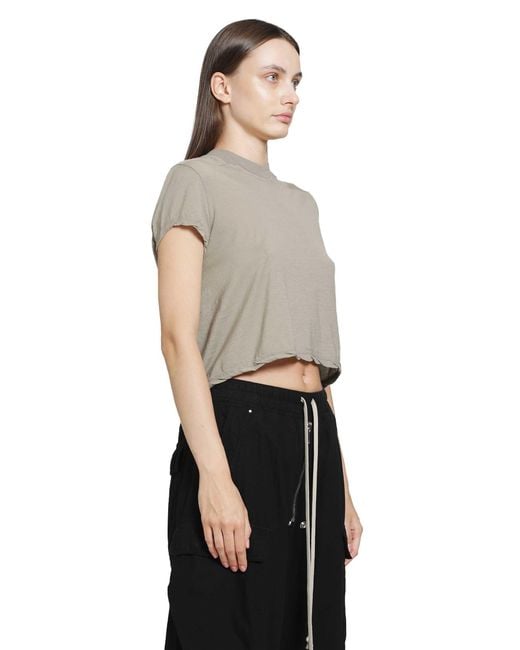 Rick Owens Gray Tower Cropped Small Level T-Shirt