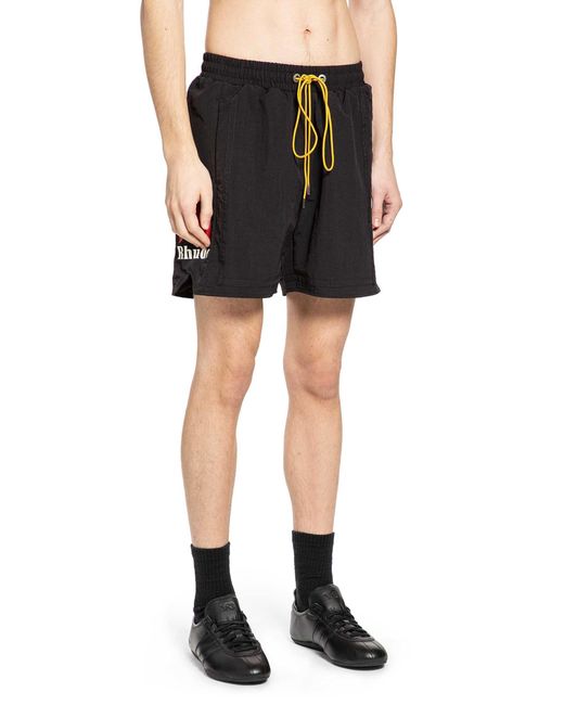 Rhude Black Moonlight Logo Shorts for men