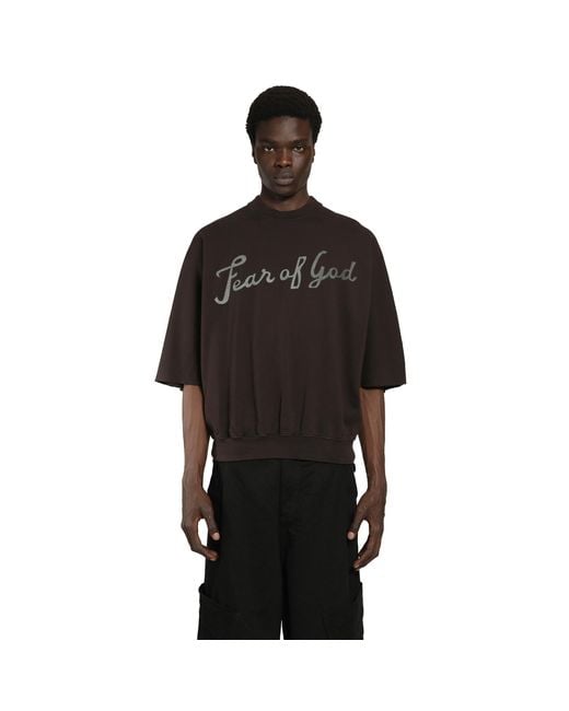 Fear Of God Black 43 Cut Sleeve Sweatshirt for men