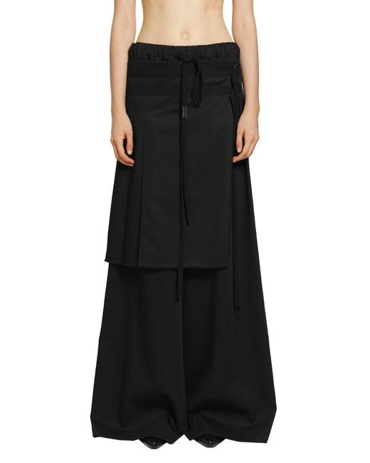 Ann Demeulemeester Black Marke Apron Lounge Pants