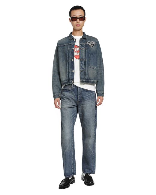 Human Made Blue Straight Denim Pants for men
