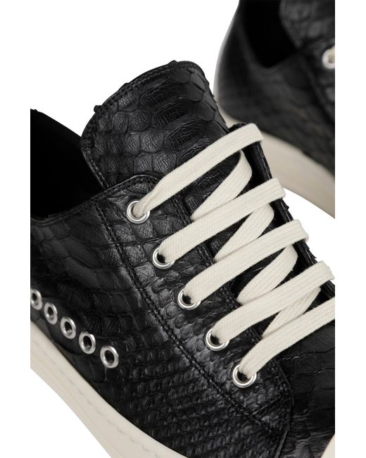 Rick Owens Black Temple Low Sneaks for men