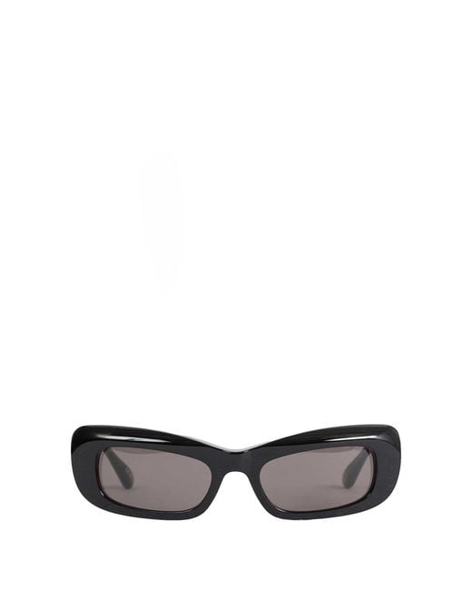 Balenciaga Black Diva Rectangle Sunglasses