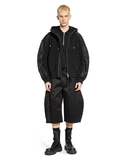 Sacai Cotton Chino Pants in Black for Men | Lyst