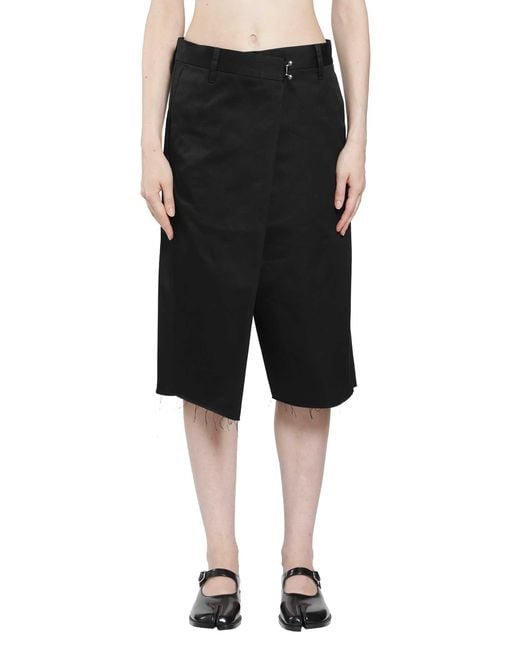 Maison Margiela Black Wrap Shorts