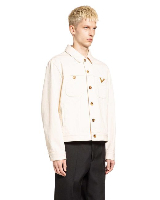 Valentino White Denim Jacket for men