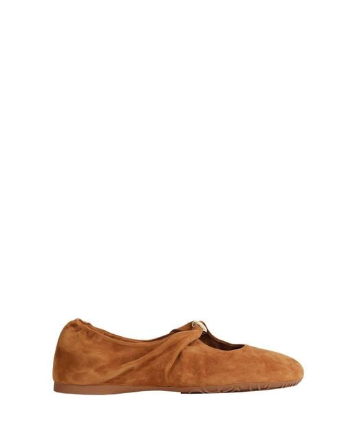 Loewe Brown Suede Ballerinas