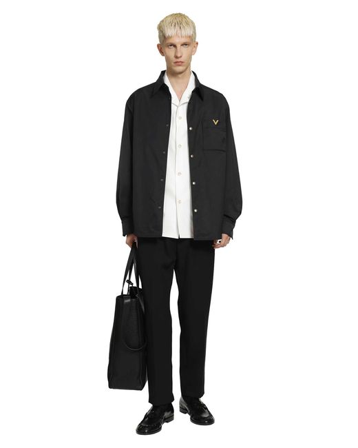 Valentino White Vlogo Cotton Shirt for men