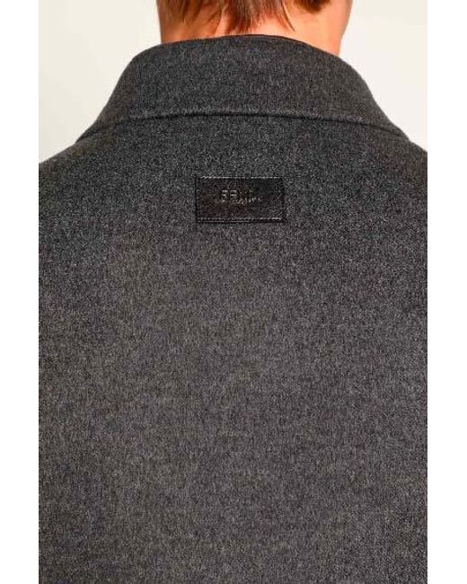 Fendi Gray Wool Blouson for men