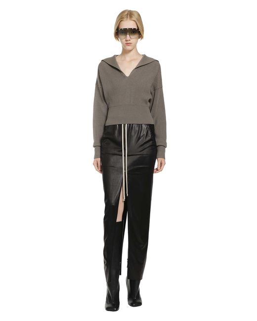 Rick Owens Gray Temple Dracu Cropped V