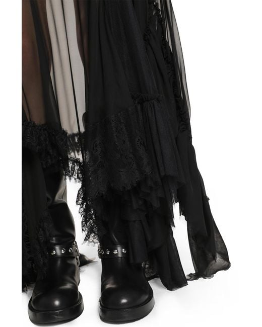 Ann Demeulemeester Black Aina Midi Skirt