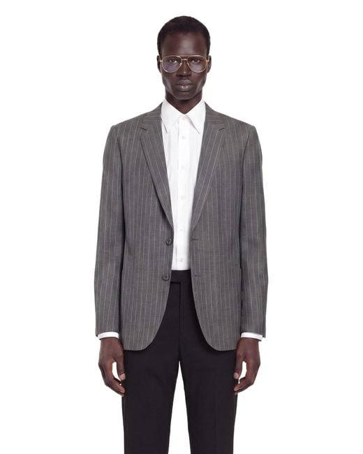 Valentino Gray Single-Breasted Blazer for men