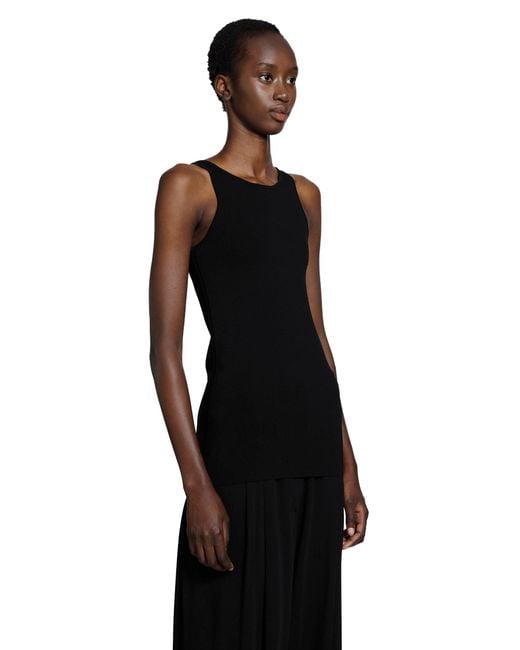 Totême Black Classic Compact Knit Tank