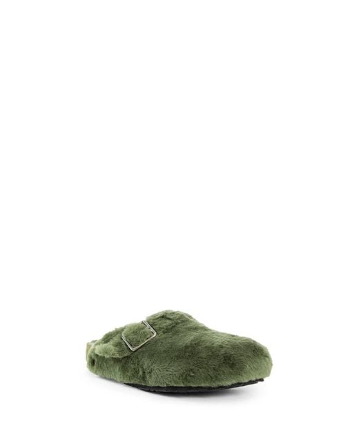Birkenstock Green Mocassini Boston In Shearling for men