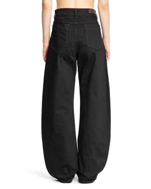 Lemaire Black High-Waisted Curved Pants