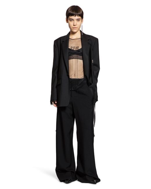 Ann Demeulemeester Black Abelina Bra