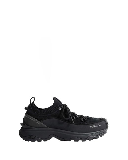 Moncler Black Trailgrip Lite3 Suede Trainers for men