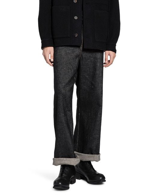 Forme D'expression Black Straight Relaxed Jeans for men