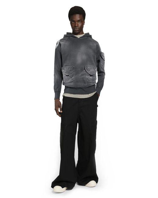 Massimo Sabbadin Gray Tas Gabardina Washed Hooded Sweatshirt for men