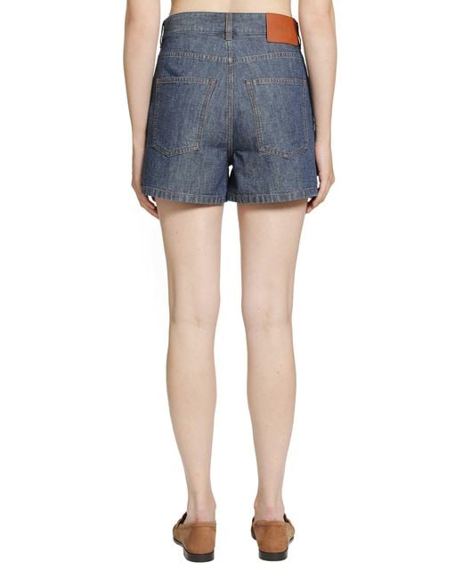 Fendi Blue Chambray Shorts