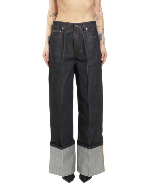 Givenchy Black Raw Turn-Up Jeans