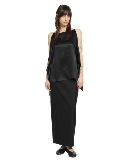 The Row Black Bartelle Wool Skirt