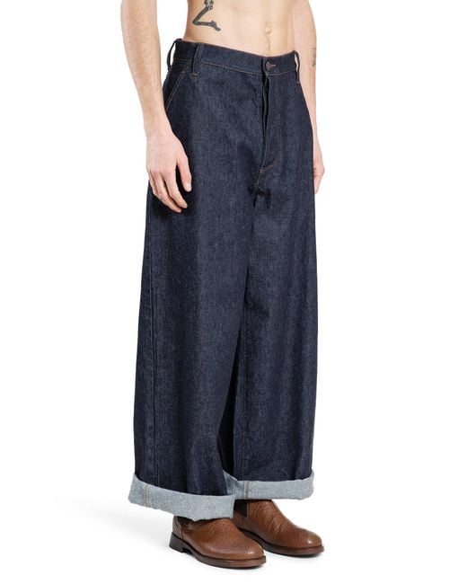 Uma Wang Blue Jeans A Zampa for men