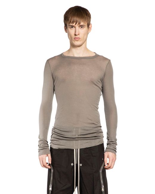 Rick Owens Gray Mini Rib Jersey for men