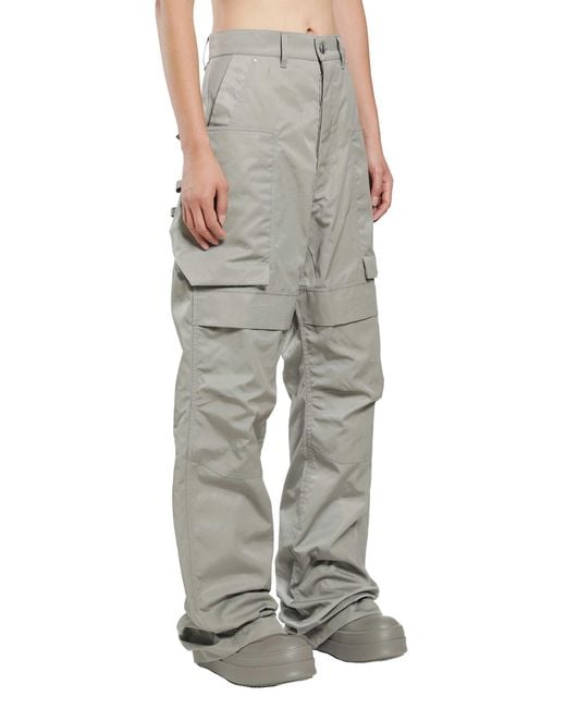 Rick Owens Gray Tower Stefan Cargo Pants for men