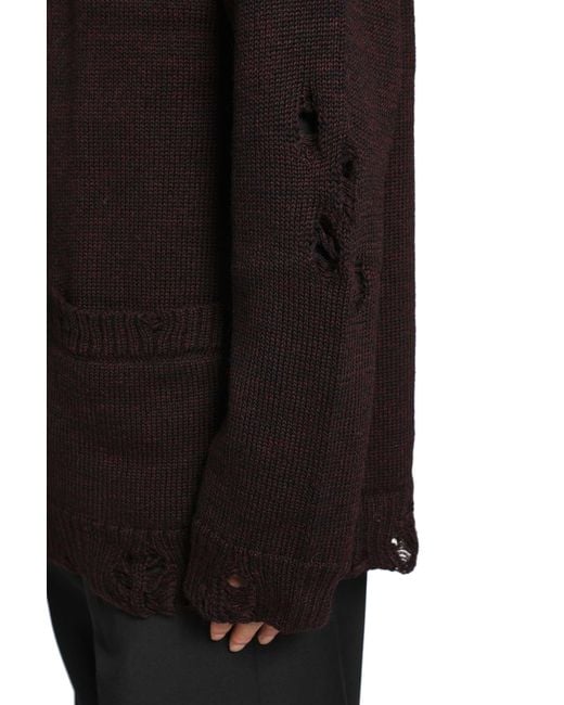 Yohji Yamamoto Black High-Neck Zip Cardigan for men