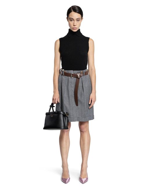 Prada Black Cashmere Turtleneck Vest