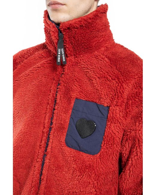 Human Made Red Fleece Jacket for men