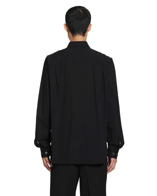 Undercover Black Cotton Gauze Shirt for men