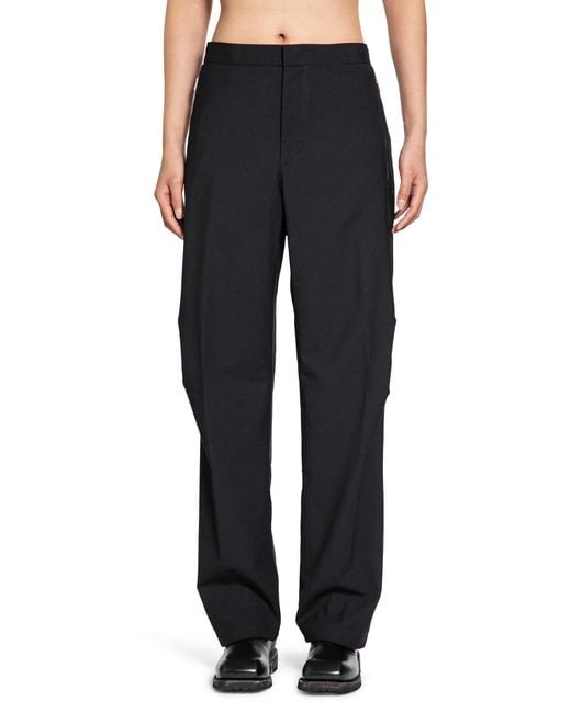 Laminar Black Twisted Tailored Trousers for men